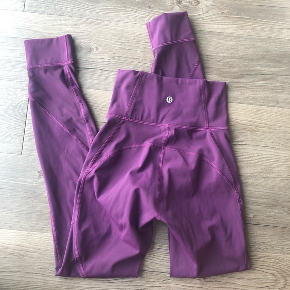 lululemon athletica Pants - Lululemon | Hot Like Agni Purple Mesh Leggings